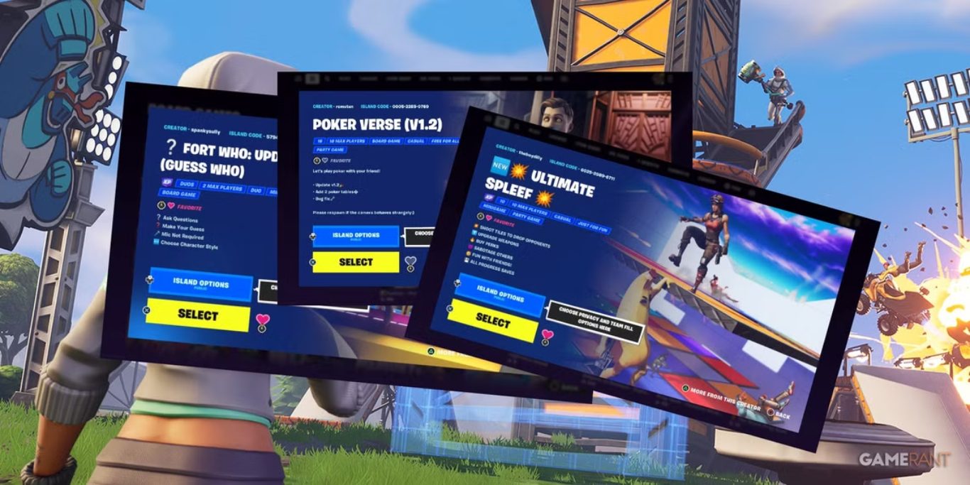 Fortnite 中带有代码的最佳派对游戏地图